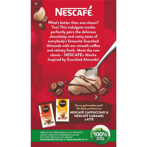 Nescafe Scorched Almond Mocha Coffee Sachets 10 Pack