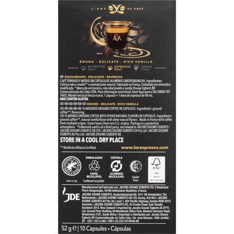 L'or Espresso Vanilla Capsules 10 Pack