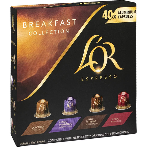 L'or Espresso Breakfast Collection Coffee Capsules 40 Pack