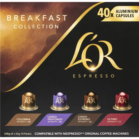 L'or Espresso Breakfast Collection Coffee Capsules 40 Pack