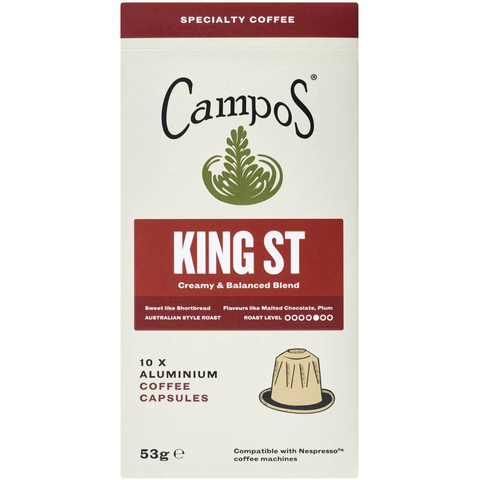 Campos King St Aluminium Coffee Capsules 10 Pack