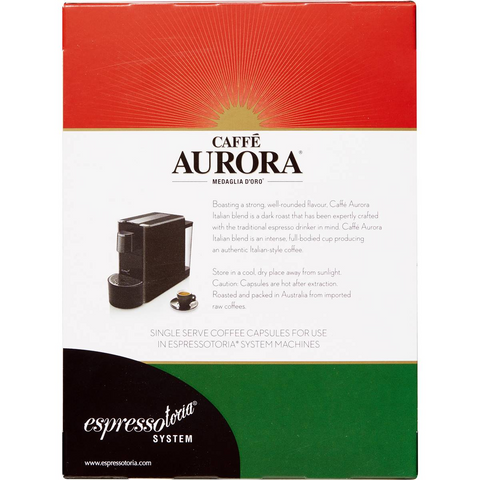 Caffé Aurora Italian Coffee Capsules 100g