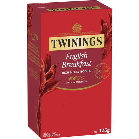 Twinings English Breakfast Loose Leaf Tea Extra Strong 125g