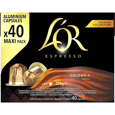 L'or Espresso Colombia Andes Intensity 08 Coffee Capsules 40 Pack