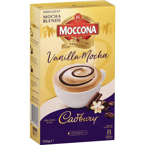 Moccona Vanilla Mocha Coffee Cadbury 8 Pack