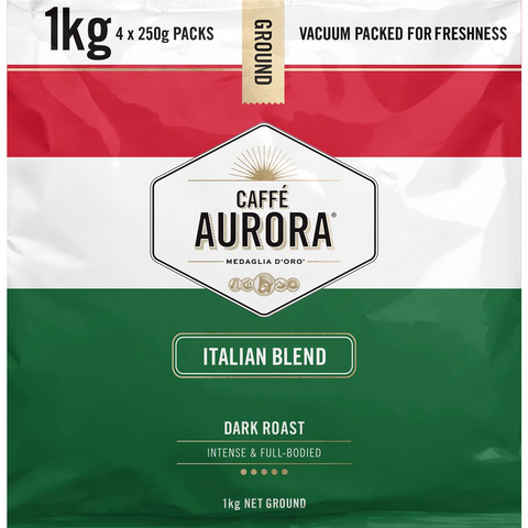 Caffe Aurora Ground Coffee Italian Blend 1kg