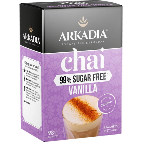 Arkadia Chai Tea Vanilla 99% Sugar Free 8 Pack