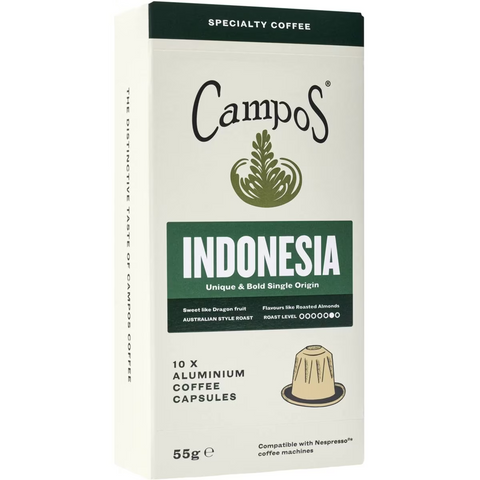 Campos Indonesia Aluminium Coffee Capsules 10 Pack