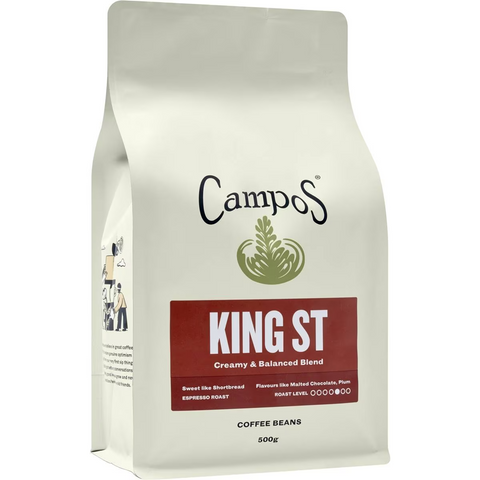 Campos King St Coffee Beans Creamy & Balanced Blend 500g