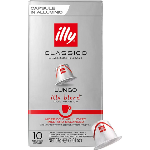 Illy Coffee Capsules Lungo Classico 10 Pack