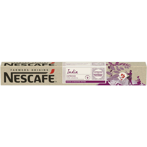 Nescafe Farmers Origins India Nespresso Approved Coffee Pods 10 Pack