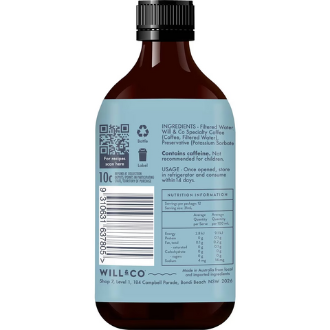 Will & Co Coffee Concentrate 375ml