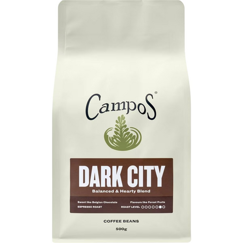 Campos Dark City Coffee Beans Balanced & Hearty Blend 500g