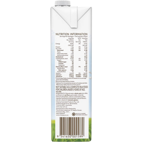 Vitasoy Oat Milky Uht Milk 1l