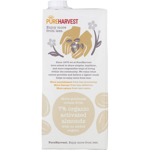 Pureharvest Almond Milk Unsweetened 1l