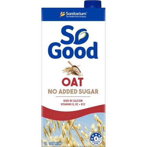 Sanitarium So Good Oat No Added Sugar Uht Milk 1l