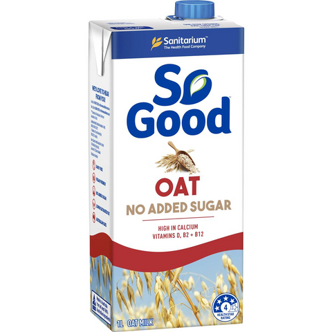 Sanitarium So Good Oat No Added Sugar Uht Milk 1l