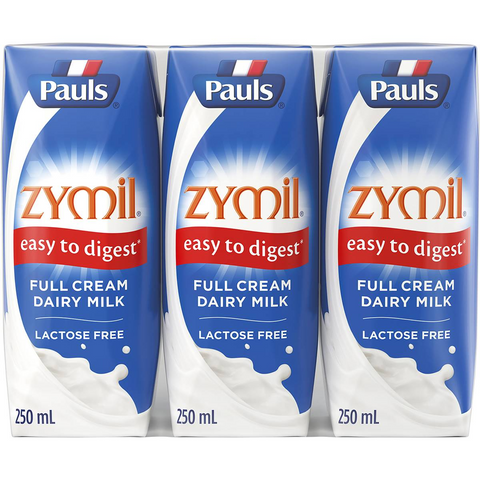 Zymil Long Life Full Cream Milk Lactose Free 250ml X3 Pack