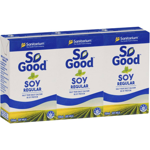 Sanitarium So Good Long Life Regular Soy Milk 250ml X3 Pack