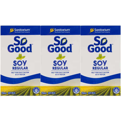 Sanitarium So Good Long Life Regular Soy Milk 250ml X3 Pack