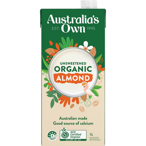 Australia's Own Unsweetened Organic Almond Milk 1l