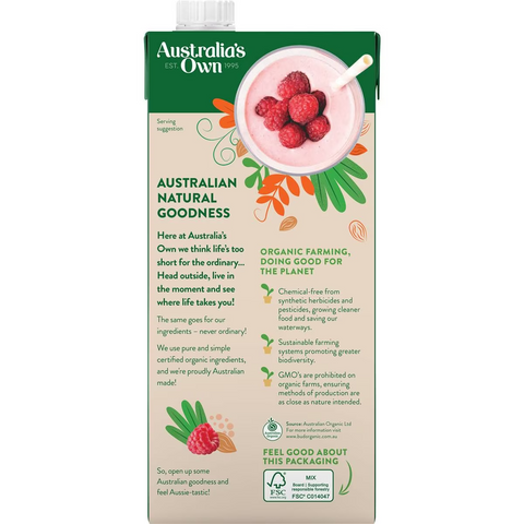 Australia's Own Unsweetened Organic Almond Milk 1l