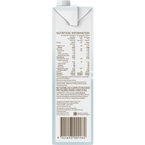 Vitasoy Prebiotic Almond Milk 1l