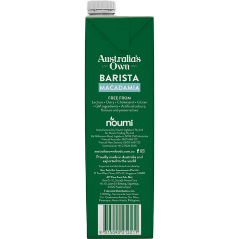 Australia's Own Barista Macadamia Milk 1l