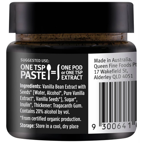 Queen Organic Vanilla Bean Paste 65g