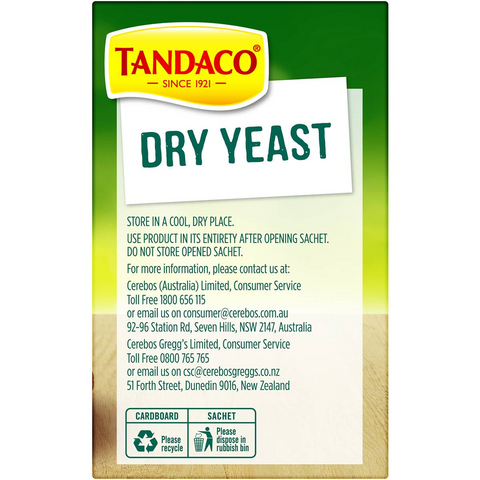 Tandaco Dry Yeast 12x7g Sachets 84g