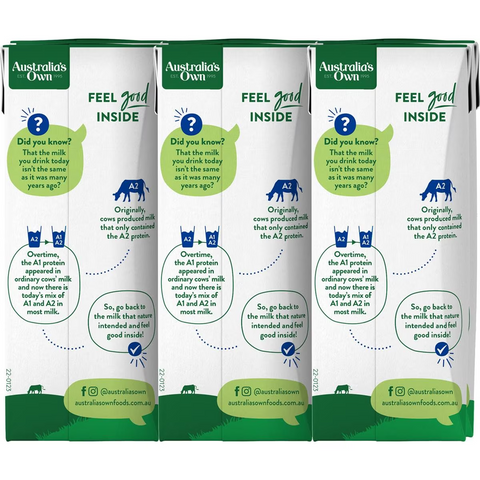 Australia's Own A2 Full Cream Uht Milk 6 Pack