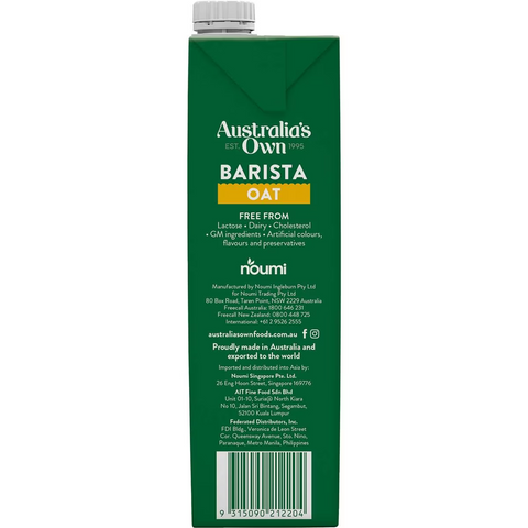 Australia's Own Barista Oat Milk 1l