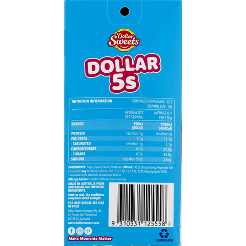 Dollar Sweets Sprinkles Fives 125g