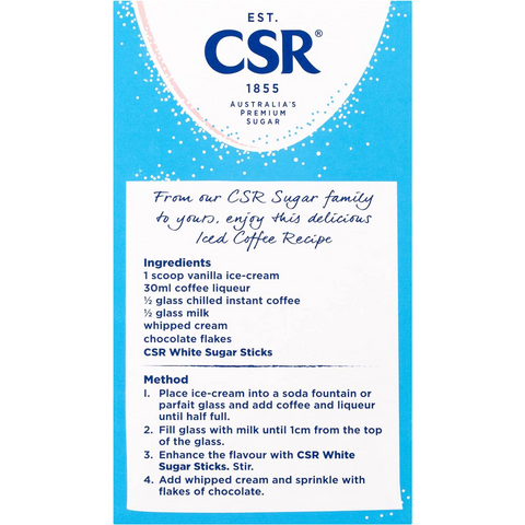 Csr White Sugar Sticks 50 Pack