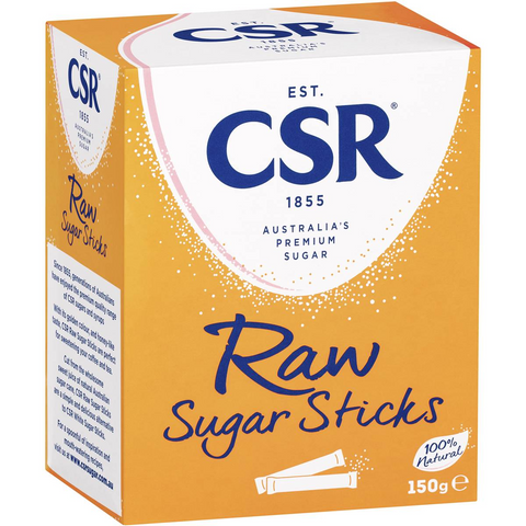 Csr Raw Sugar Sticks 50 Pack 150g