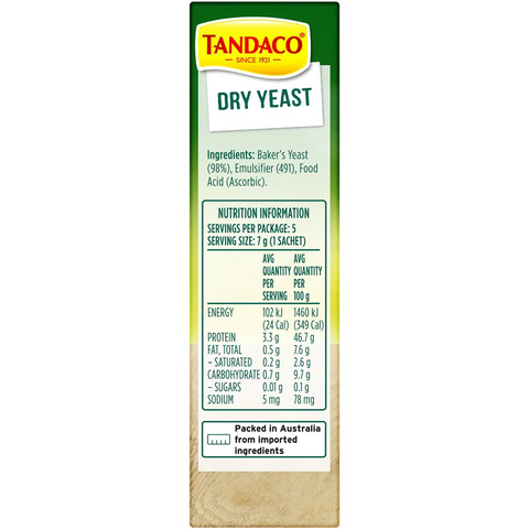 Tandaco Dry Yeast 5x7g Sachets 35g