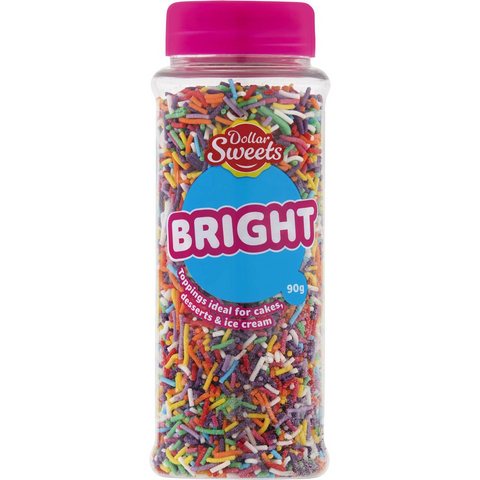 Dollar Sweets Bright Sprinkles Jar 90g