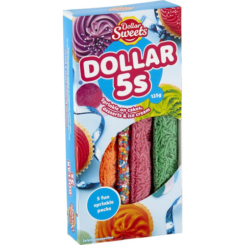 Dollar Sweets Sprinkles Fives 125g