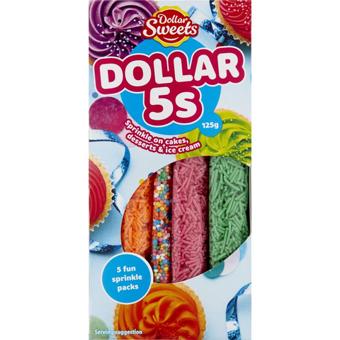 Dollar Sweets Sprinkles Fives 125g