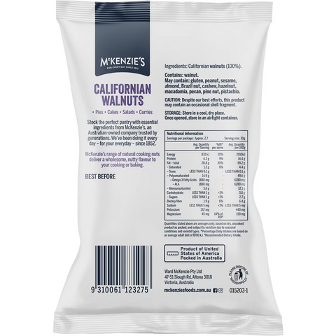 Mckenzie's Californian Walnuts 80g