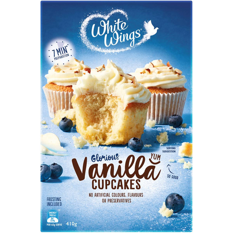 White Wings Cupcake Mix Vanilla 410g