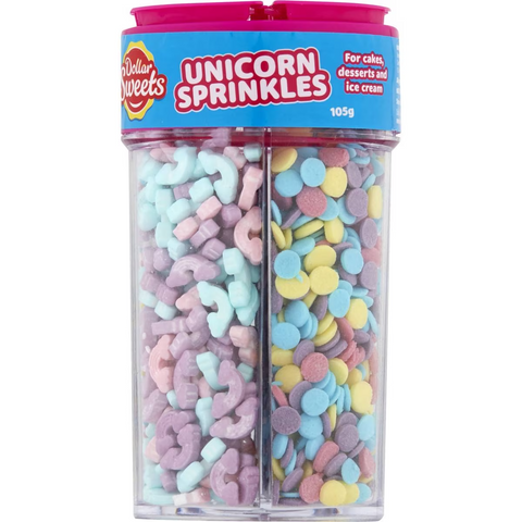 Dollar Sweets Unicorn Sprinkles Jar 105g