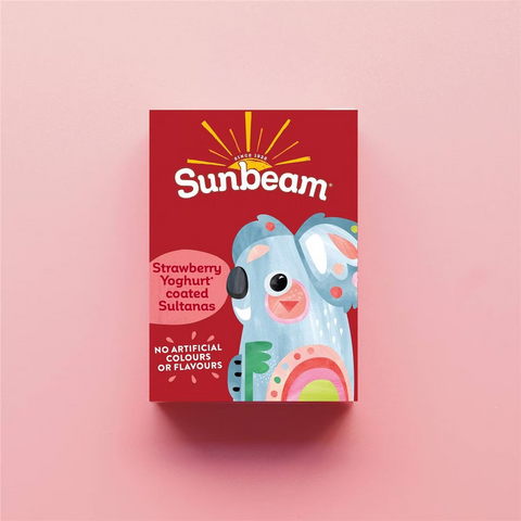 Sunbeam Strawberry Yoghurt Coated Sultanas 30g X 6 Pack