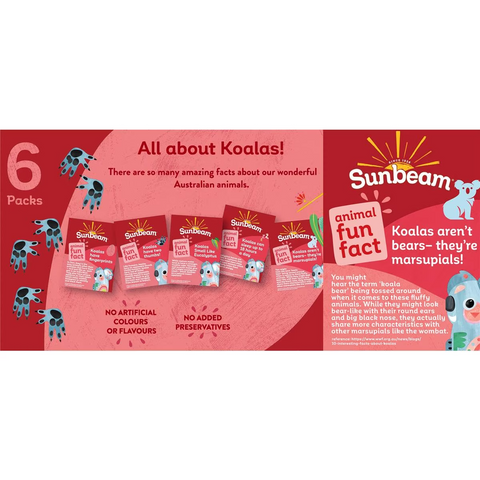 Sunbeam Strawberry Yoghurt Coated Sultanas 30g X 6 Pack