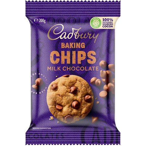 Cadbury Baking Milk Chocolate Chips 200g