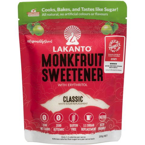 Lakanto Monkfruit Classic Sweetener Replaces White Sugar 200g