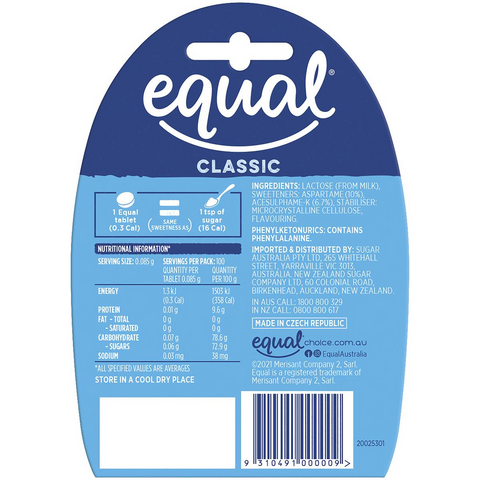 Equal Sweetener Tablets 100 Pack