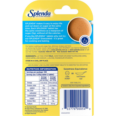 Splenda Sweetener Tablets 500 Pack