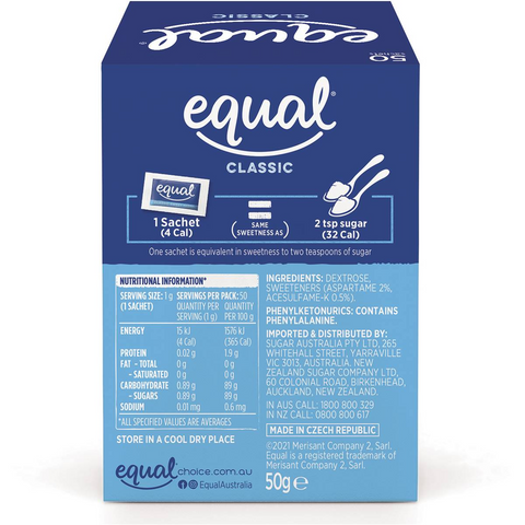 Equal Sweetener Sachets 50 Pack