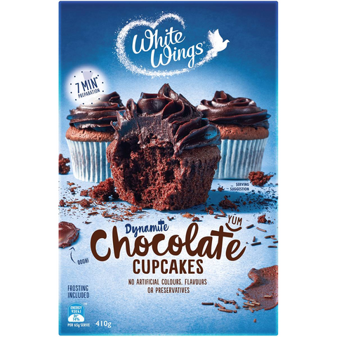 White Wings Cupcake Mix Chocolate 410g